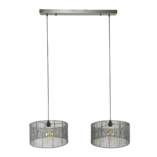 WoonStijl Hanglamp 2L stringshade metal