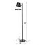 WoonStijl Vloerlamp 1L verstelbare metalen kap / Charcoal