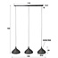 WoonStijl Hanglamp 3xØ32 Punch Trechter