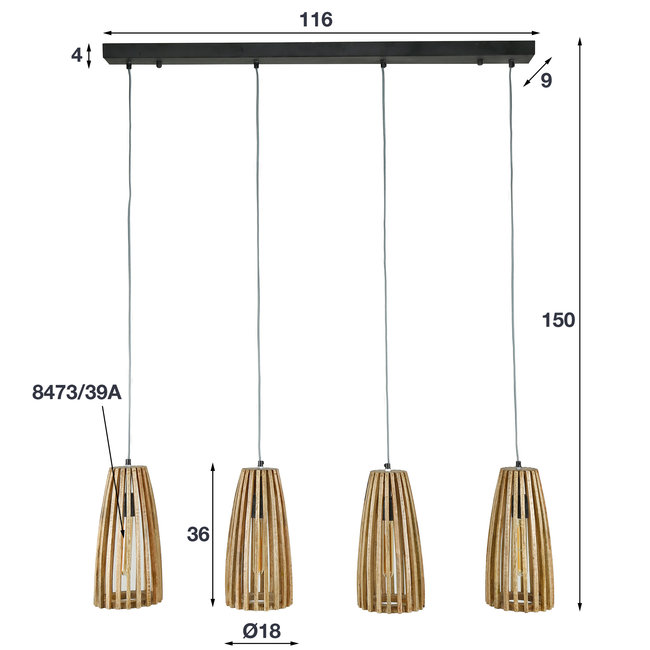 WoonStijl Hanglamp 4L launch