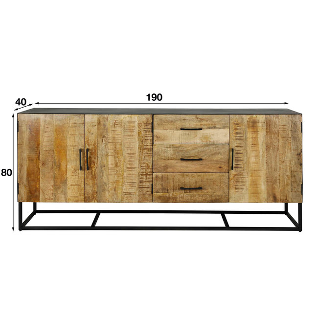 WoonStijl Dressoir Mango Metal Wood