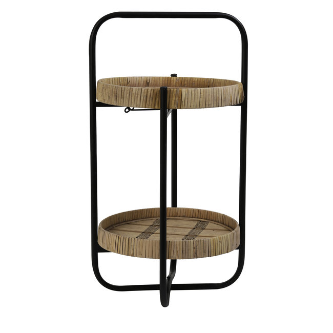 Light en Living Etagere 2L Ø33x59,5 cm LORENA  naturel-zwart