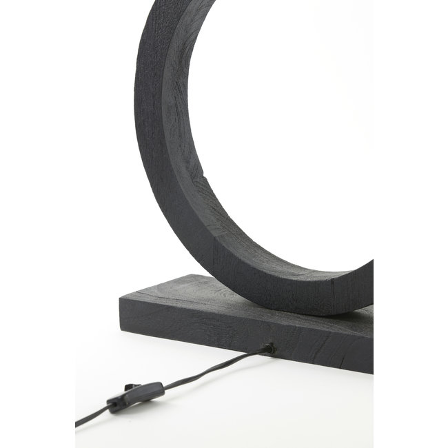 Light en Living Lampvoet 41x13x55 cm TINAR hout mat  zwart