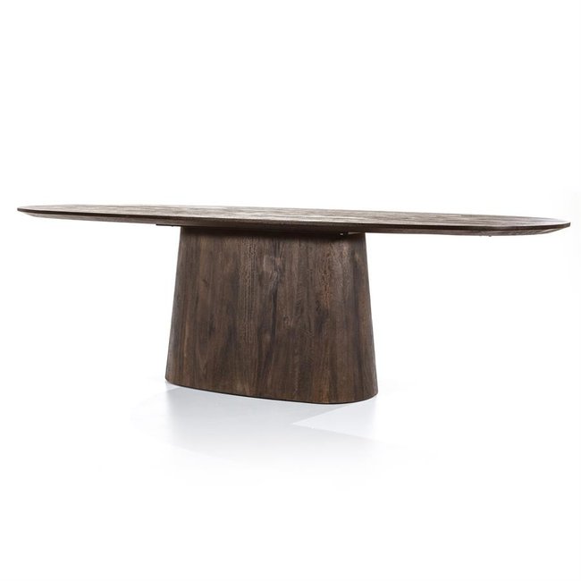Eleonora Eettafel Aron ovaal 200x110  - bruin