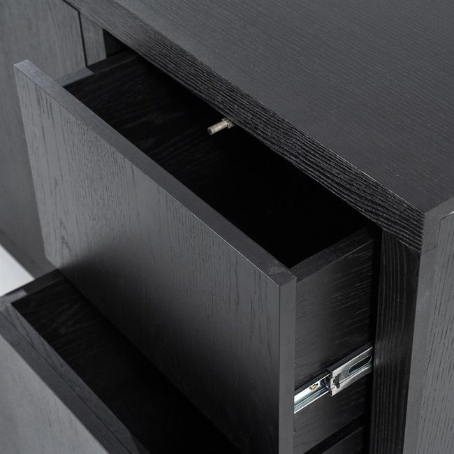 Eleonora Dressoir Helsinki 200cm 2-drs. 2 laden - zwart