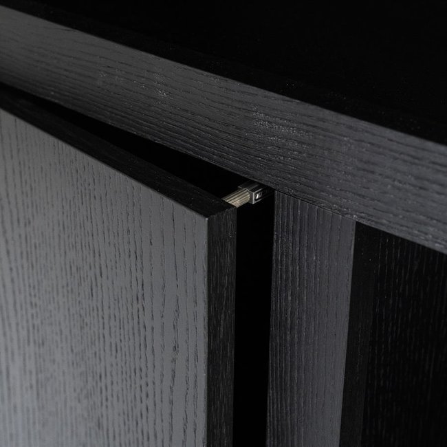 Eleonora Kabinet Helsinki 120x220cm 4-drs. - zwart