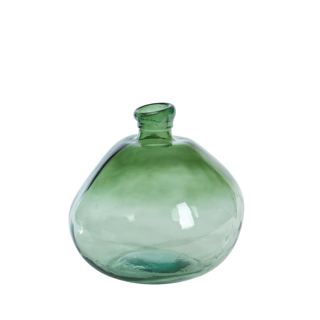 Light en Living Vaas Macello glas - Donkergroen met lichtgroen
