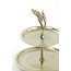 Light en Living Etagere 2 laags FOGLIA goud - 2 laags