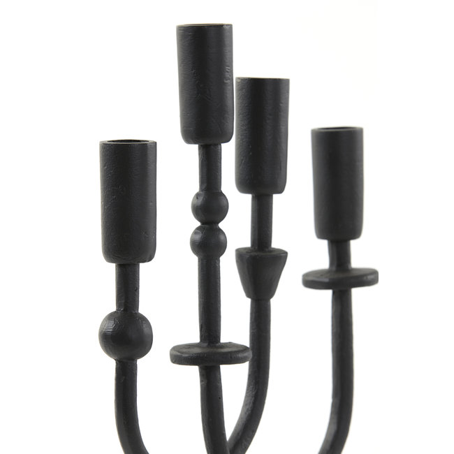 Light en Living Kandelaar 4L 23x6x39 cm NIMARI mat  zwart