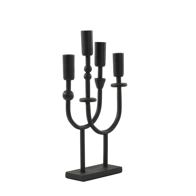 Light en Living Kandelaar 4L 23x6x39 cm NIMARI mat  zwart