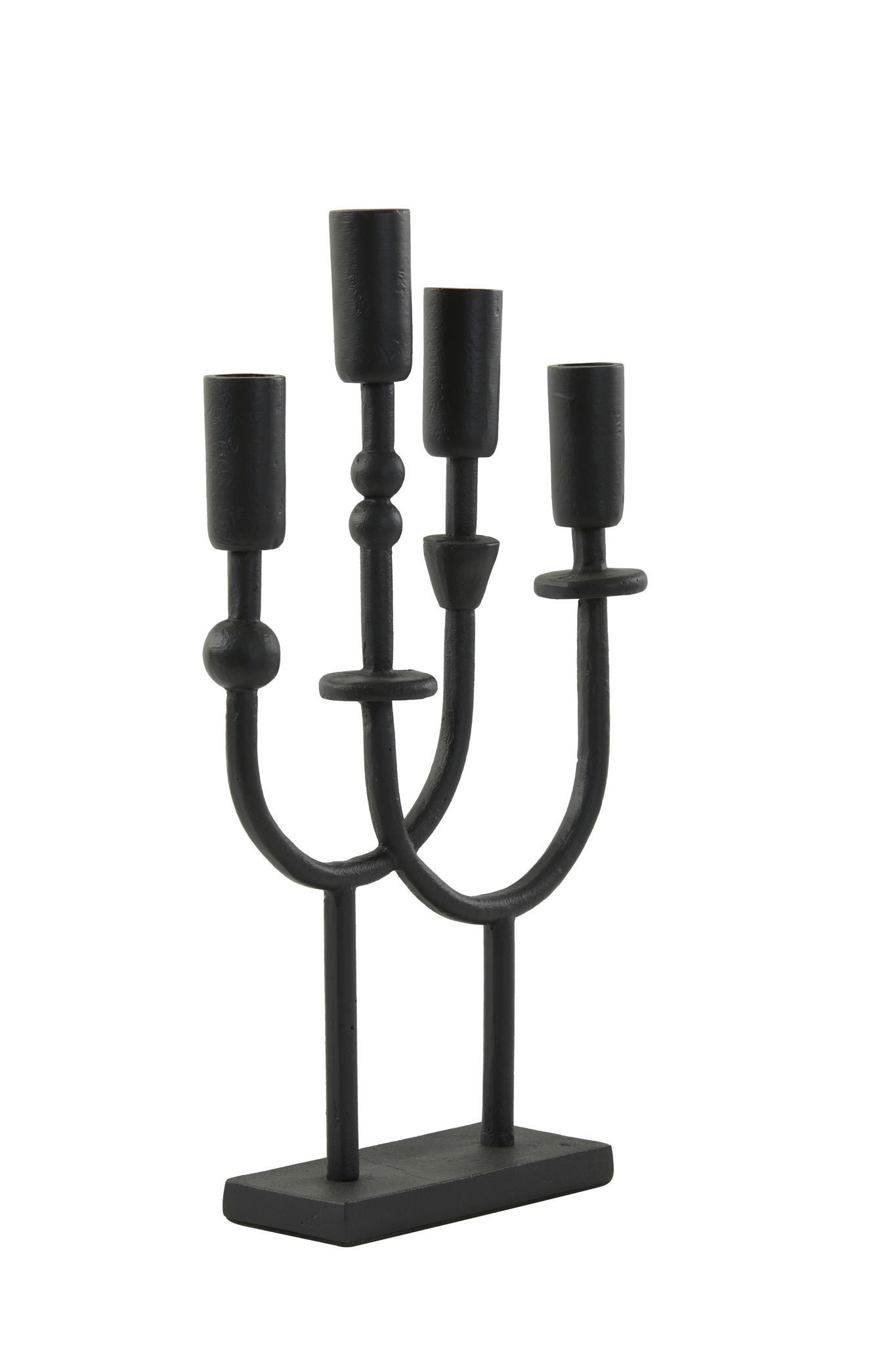 Kandelaar 4L 23x6x39 cm NIMARI mat zwart Gratis De