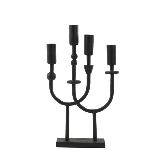 Light en Living Kandelaar 4L 23x6x39 cm NIMARI mat  zwart