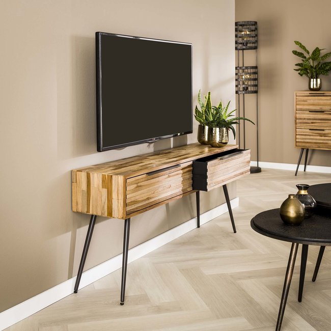 WoonStijl TV-meubel 2L Teca strip