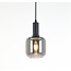Light en Living Hanglamp Ø21x37 cm LEKAR zwart+smoke glas