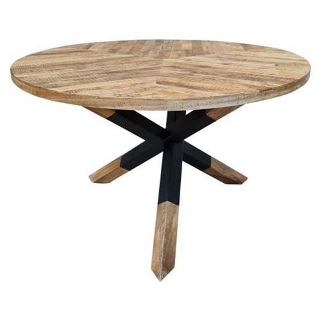 Tower Living Eettafel Viola mango rond - 130 – naturel