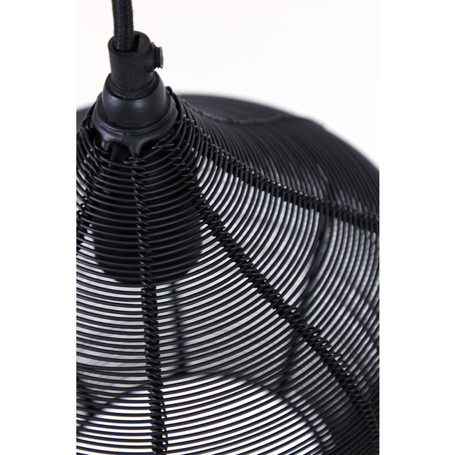 Light en Living Hanglamp 5L 100x20x122 cm ALVARO mat zwart