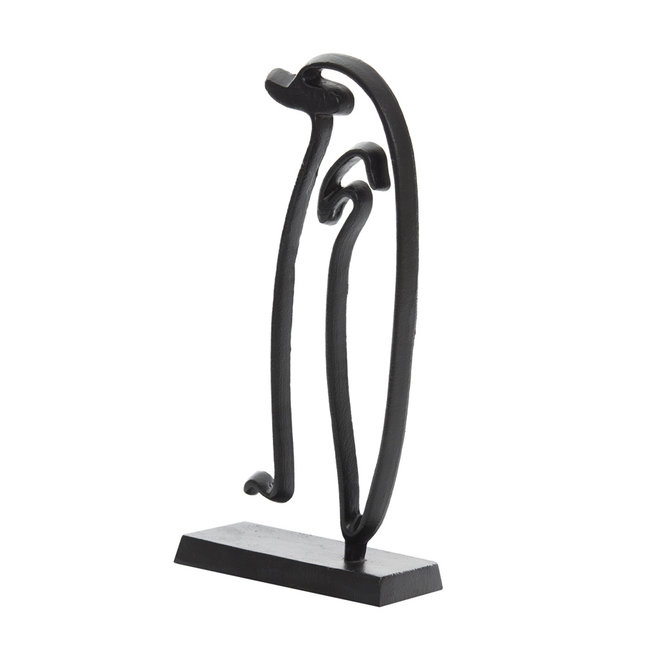 Light en Living Ornament op voet Pinguïn mat zwart - Diverse maten