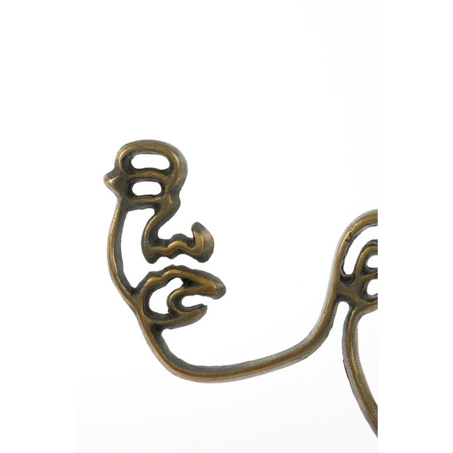 Light en Living Wandornament FACE antiek  brons - 2 afmetingen