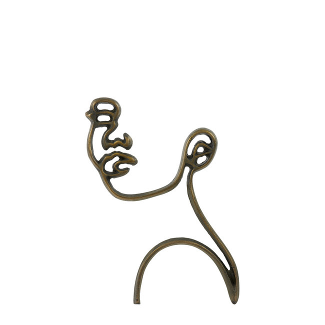 Light en Living Wandornament FACE mat  zwart - 2 maten