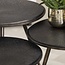 WoonStijl Salontafel set van 3 rond metallic