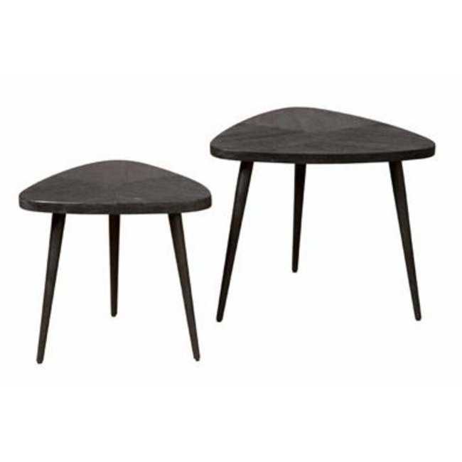 Tower Living Salontafel set van 2 Viola triangle 60/50 – zwart