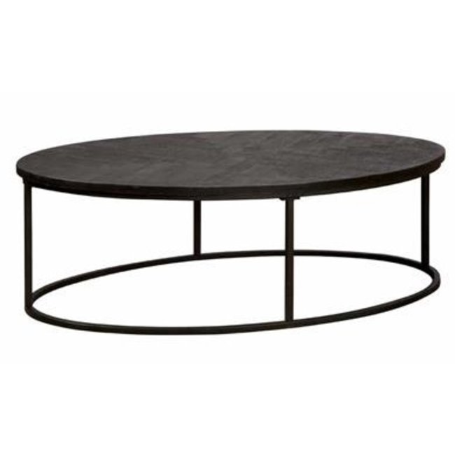 Tower Living Salontafel ovaal Viola mango 135x75x40 – zwart