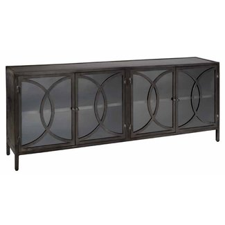 Tower Living Metalen dressoir Stelvio 4 deurs Gunmetal