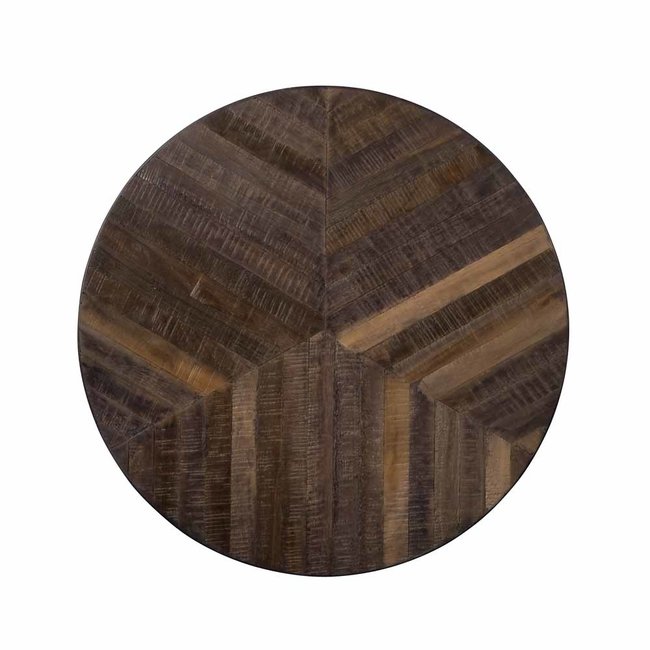 Tower Living Set van 3 bijzettafels Lazio – gerecycled teak wine