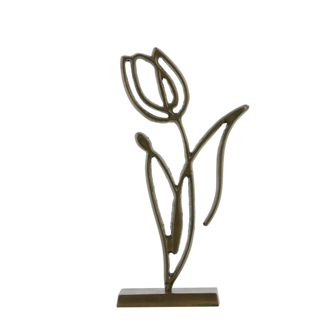 Light en Living Ornament op voet 24x8,5x45 cm TULIPANU antiek brons