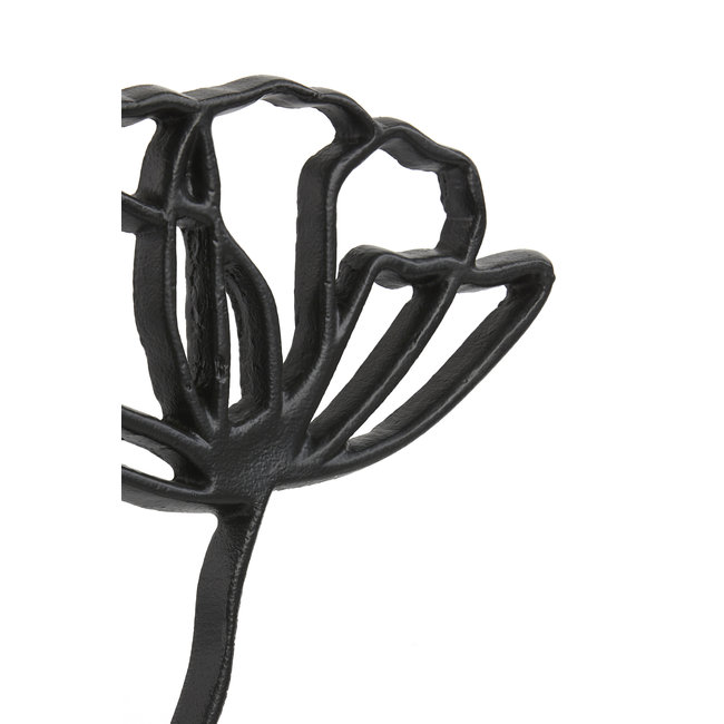 Light en Living Ornament op voet PAPAVERU mat zwart - 2 maten