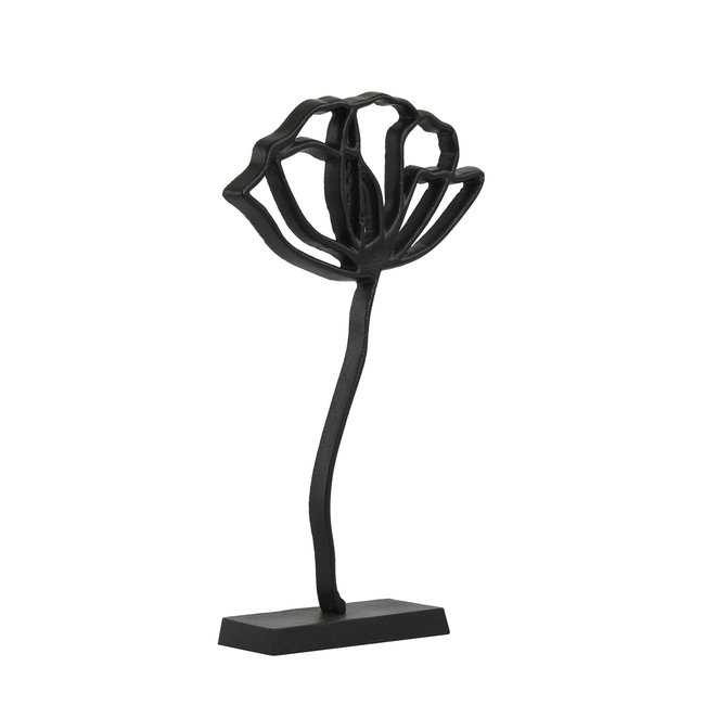 Light en Living Ornament op voet PAPAVERU mat zwart - 2 maten