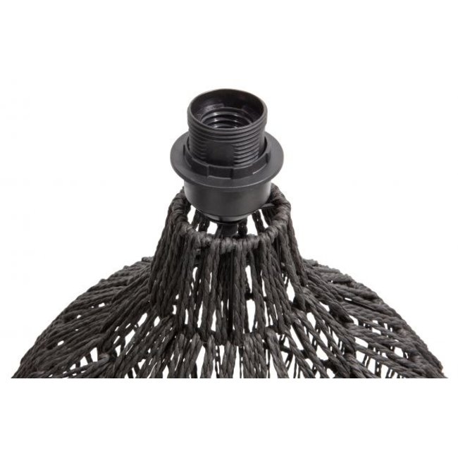 Woood Lampvoet Macy Rattan Look zwart