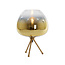 Light en Living Tafellamp Ø30x43 cm MAYSON glas  goud-helder+goud