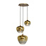 Light en Living Hanglamp 3L Ø40x160 cm MAYSON glas  goud-helder+goud