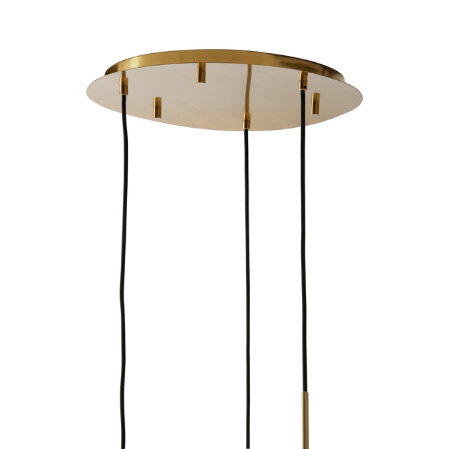 Light en Living Hanglamp 3L Ø40x160 cm MAYSON glas  goud-helder+goud
