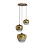 Light en Living Hanglamp 3L Ø40x160 cm MAYSON glas  goud-helder+goud