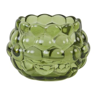 Light en Living Theelicht Ø12,5x8,5 cm HAVANA glas  groen