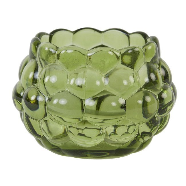 Light en Living Theelicht Ø12,5x8,5 cm HAVANA glas  groen