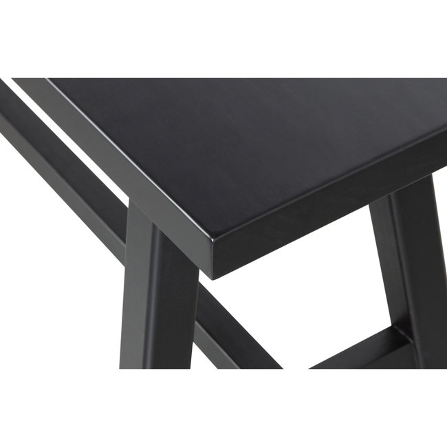 Woood Imme Bankje Hout Zwart 110cm