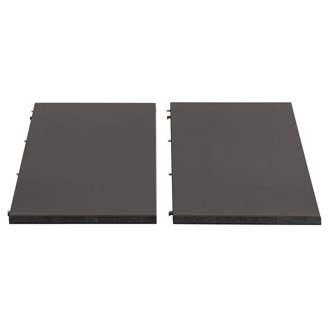 Woood Lange Jan Uitschuifbare Eettafel Rond Eiken Blacknight [fsc]