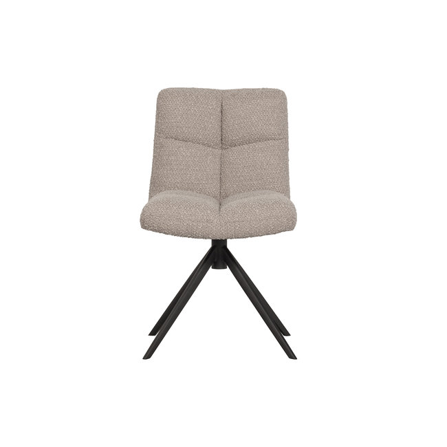 Woood Eettafelstoel Vinny Draaistoel Bouclé Zand