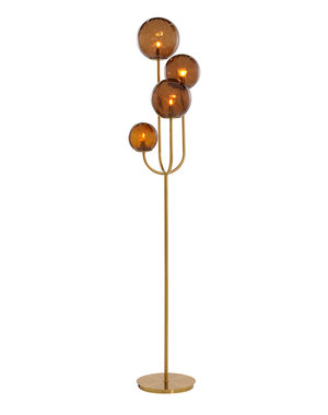 Light & Living Vloerlamp 4L 42x20x182 cm MAGDALA  glas bruin+goud