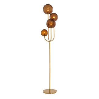 Light & Living Vloerlamp 4L 42x20x182 cm MAGDALA  glas bruin+goud