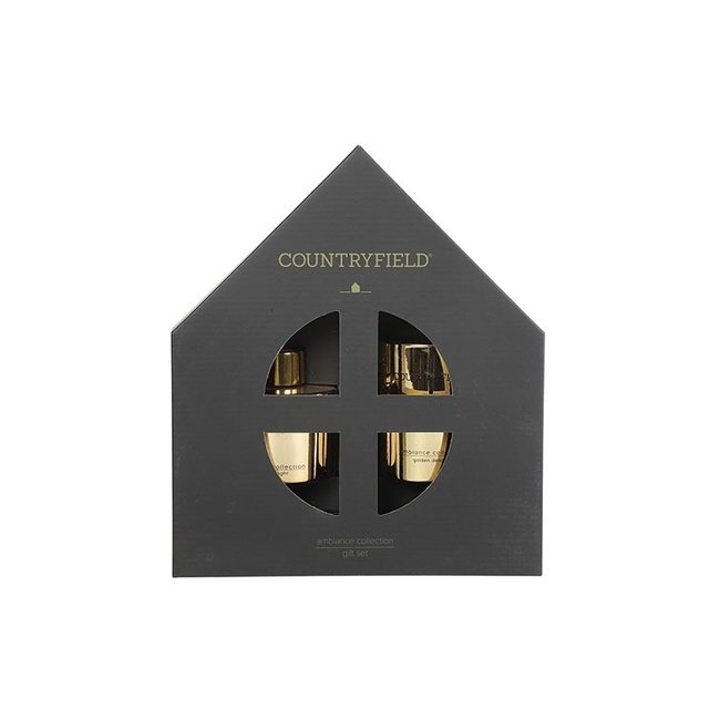 Countryfield Golden Delight Gift box geurstokje & kaars goud