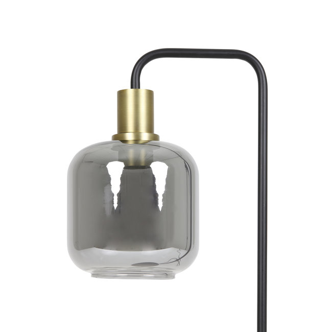 Light en Living Tafellamp 27x18x58 cm LEKAR antiek  brons+smoke glas