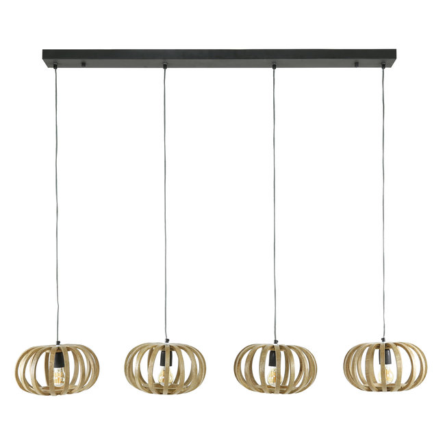 WoonStijl Hanglamp 4L stripes