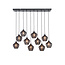 Light en Living Hanglamp 10L 120x25x29,5 cm ALVARO mat zwart