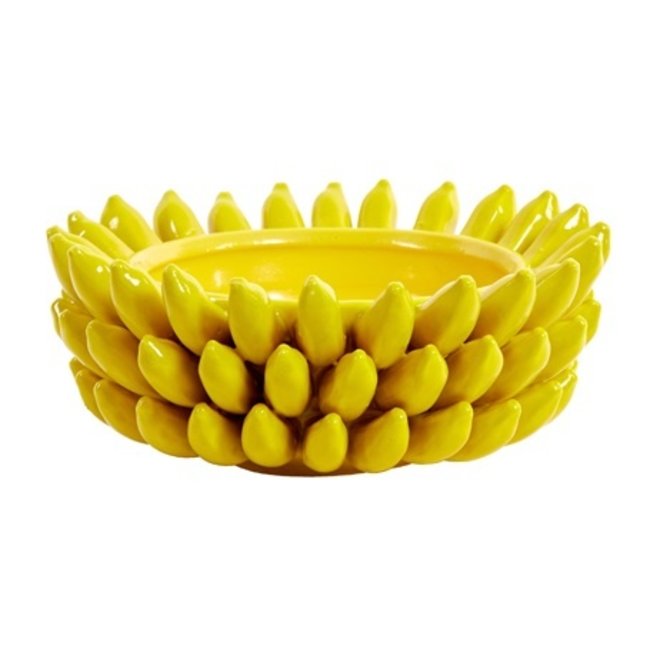 Light en Living Schaal Ø34x15 cm ZITA keramiek geel