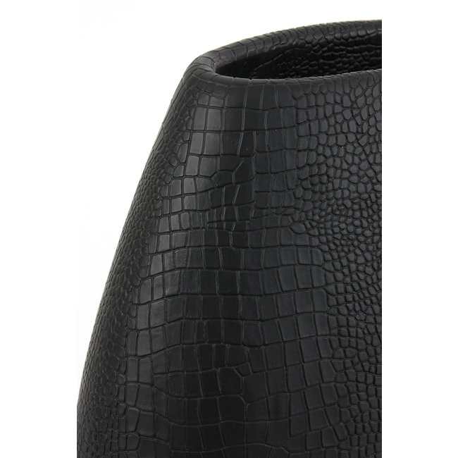 Light en Living Vaas deco 28,5x17x39,5 cm MAMBAS zwart