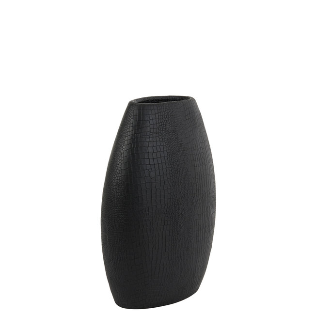 Light en Living Vaas deco 28,5x17x39,5 cm MAMBAS zwart